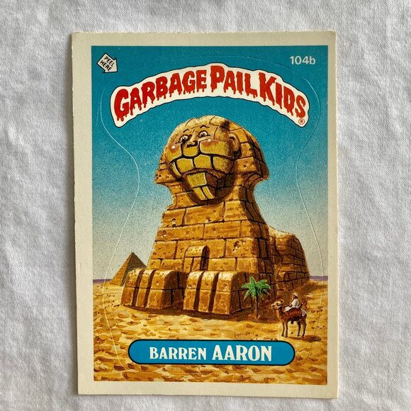 Garbage Pail Kids Card 1986 Topps - 104b Barren Aaron